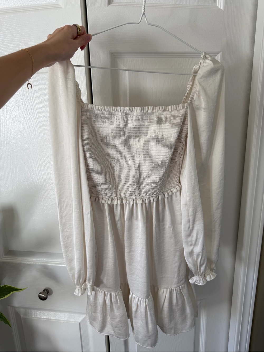 Aritzia long sleeve satin dress
